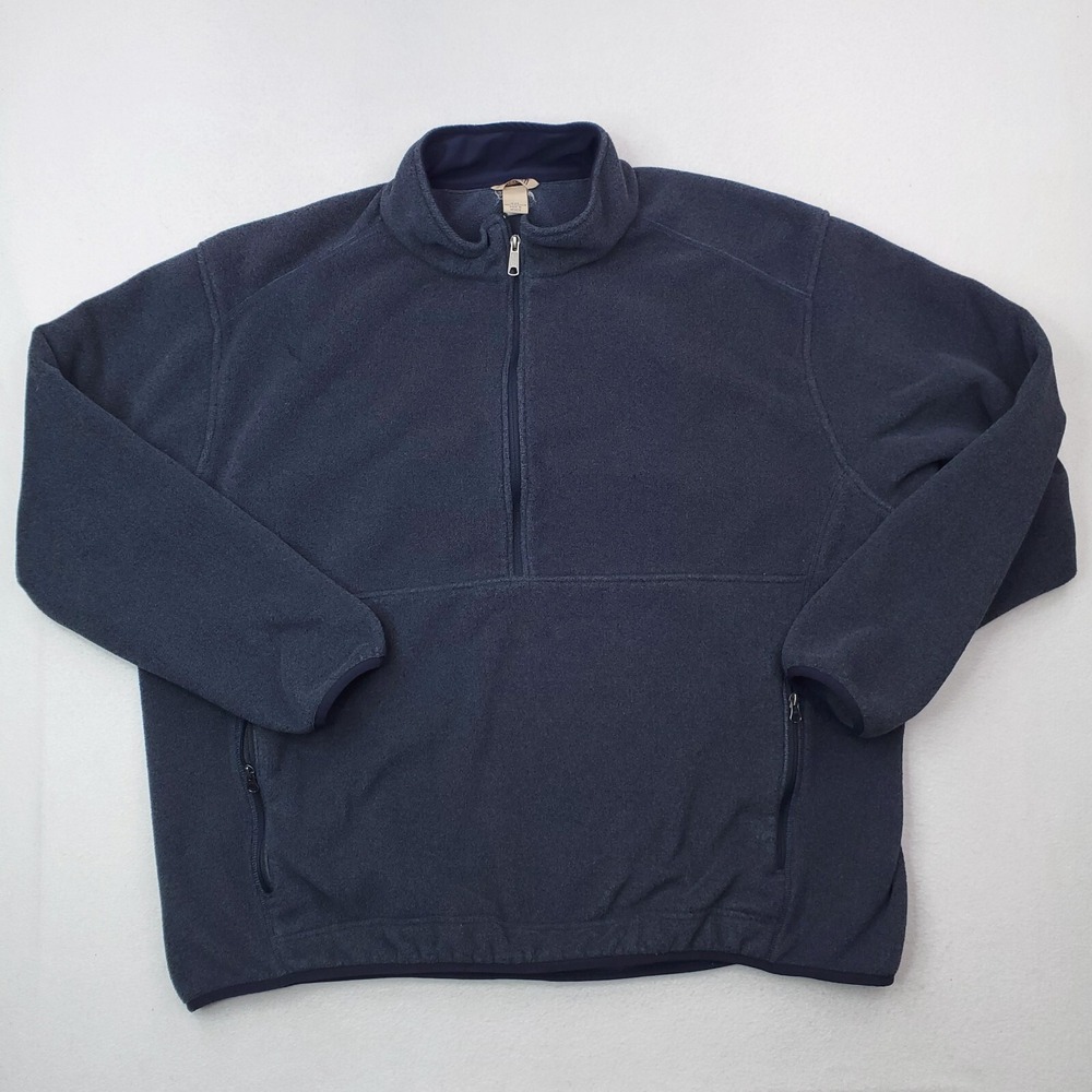 Duluth Trading Half Zip Pullover Mens 3XL Blue Two Harbors Fleece Jacket